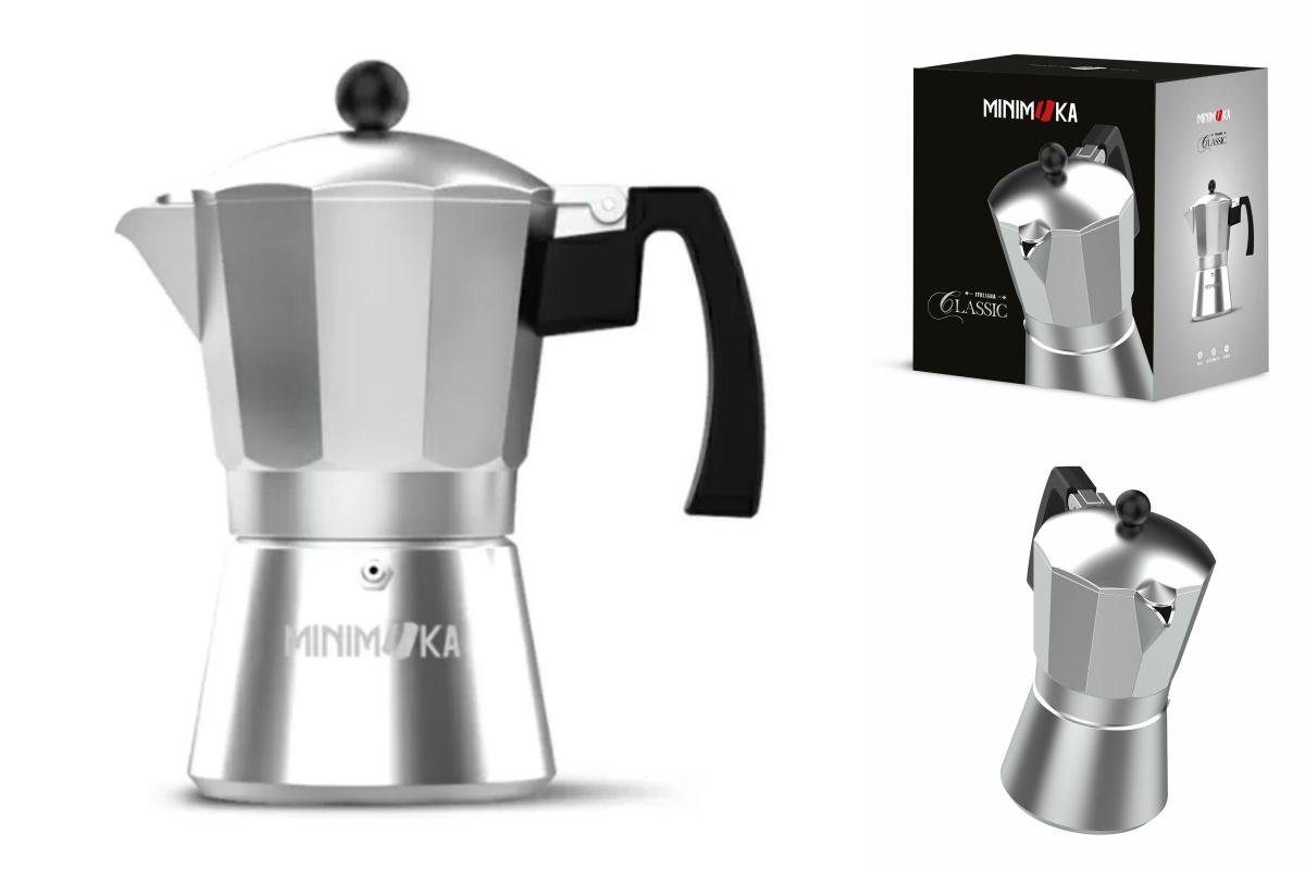 Taurus Espressokocher Italienische Kaffeemaschine Taurus KCP9006 6T MINI MOKA Silberfarben A