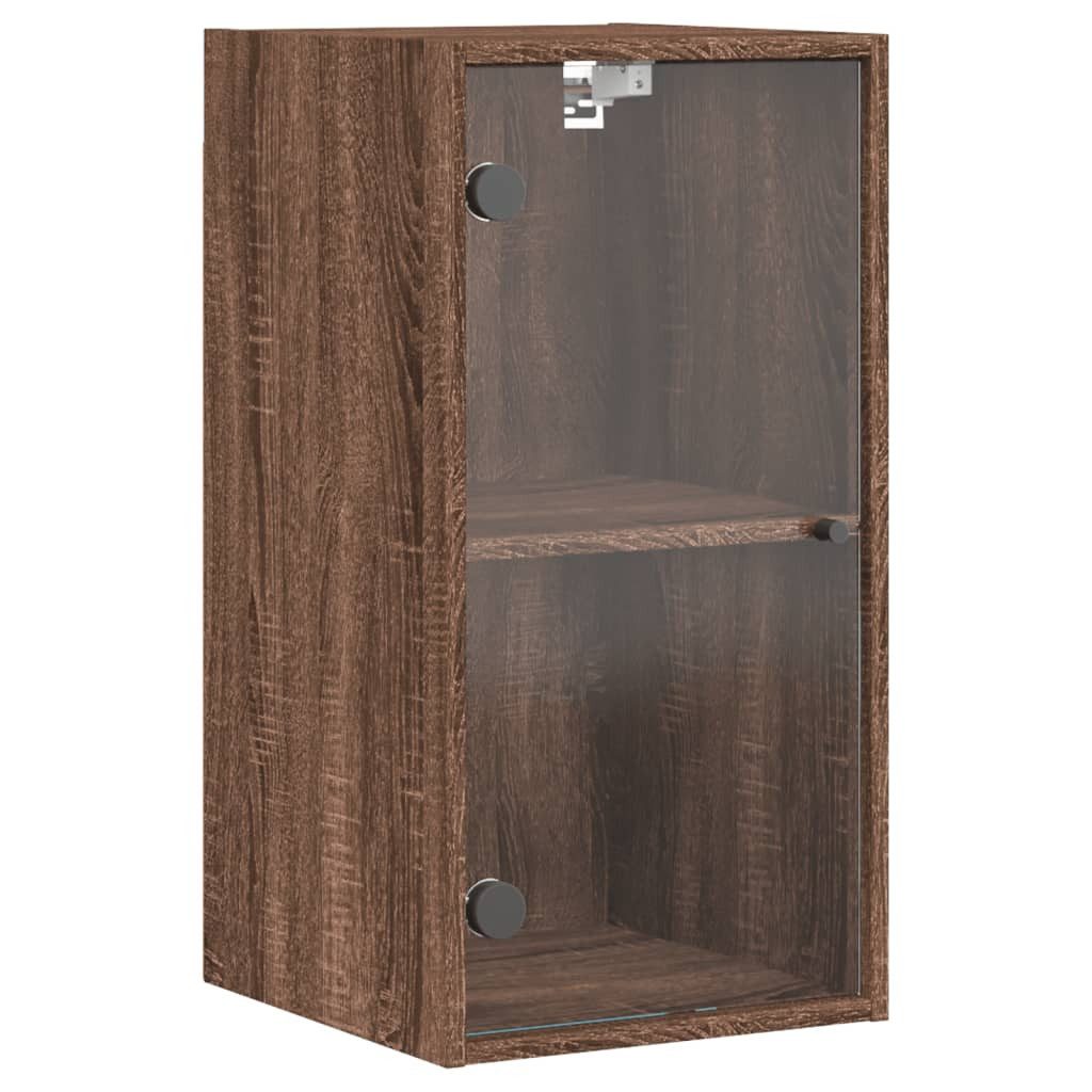 vidaXL Glashängeschrank Wandschrank mit Glastüren Braun günstig online kaufen
