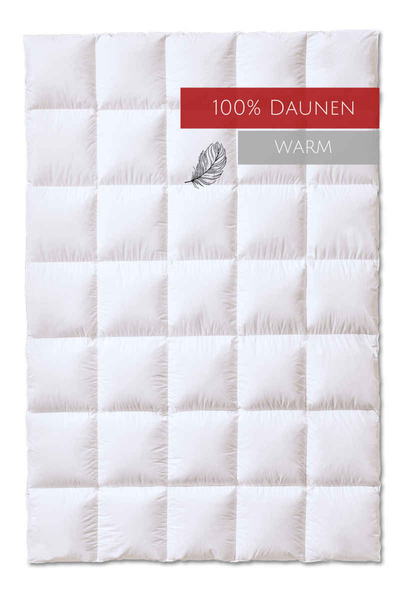 Daunenbettdecke, Superior, Kauffmann, Füllung: 100% Daunen, Bezug: 100% Baumwolle, allergikerfreundlich