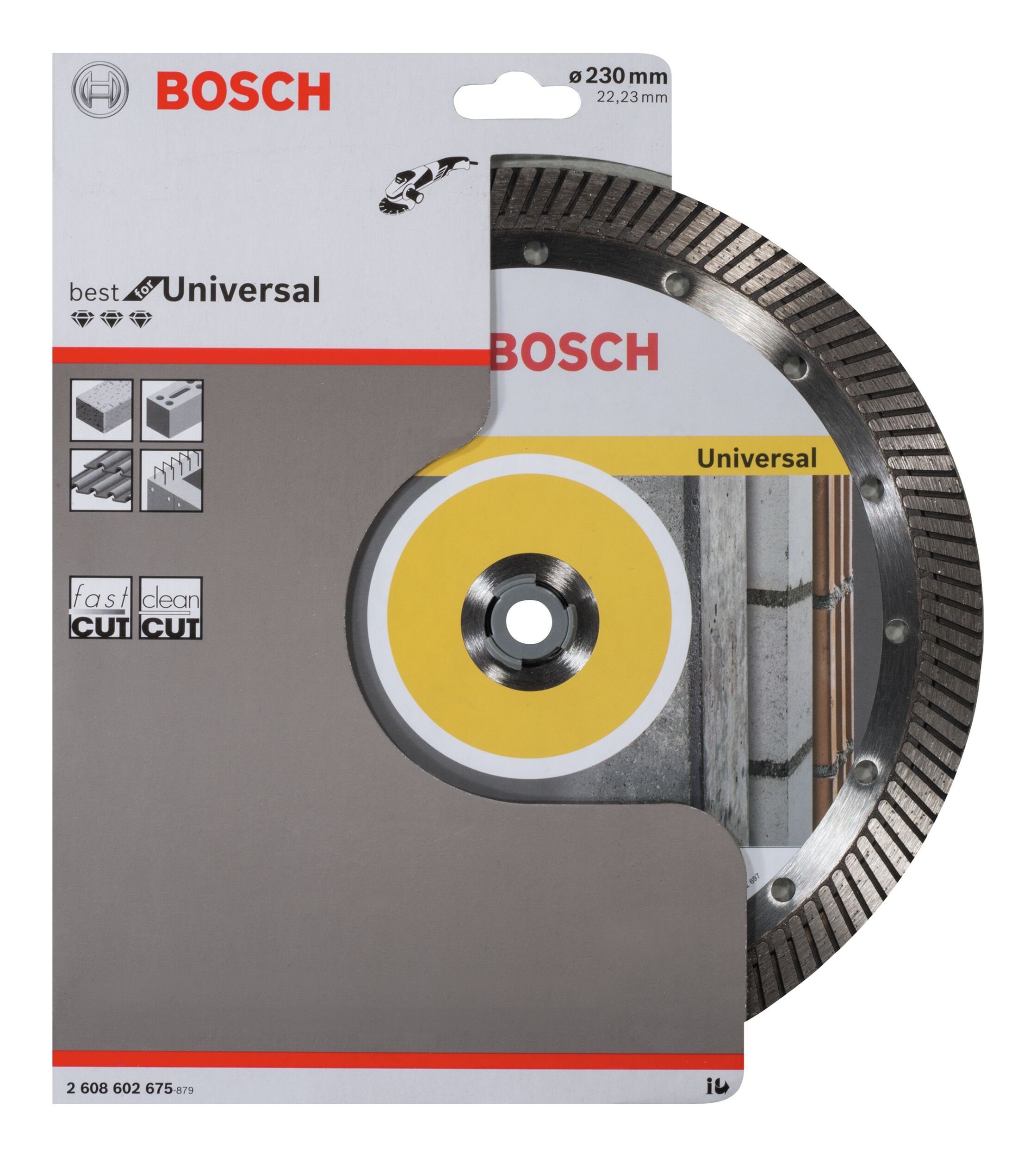 Ø 230 mm, Universal 2,5 Turbo 230 BOSCH Best - 22,23 for Diamanttrennscheibe x x Trennscheibe, x