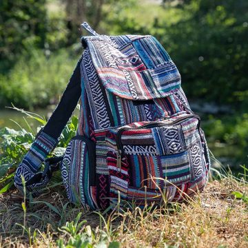 KUNST UND MAGIE Schultertasche Bunter Hippie Rucksack Tagesrucksack Daypack Nepal Fair Nachhaltig