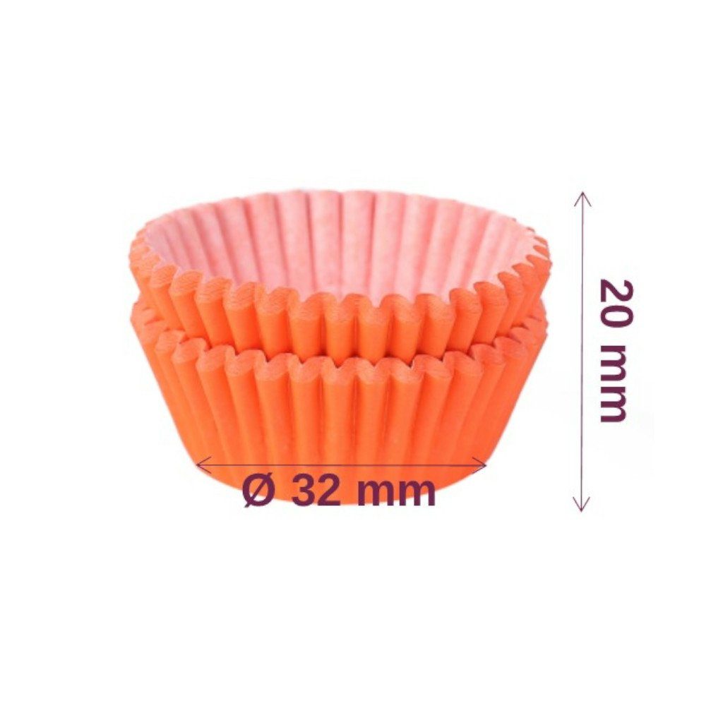 Miss Bakery's Papierbackförmchen Muffinform House für 200-tlg), (Orange kleine Mini-Cupcakes und Muffinförmchen, Mini Minimuffins