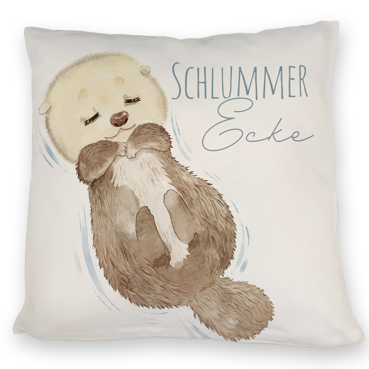 Dekokissen Otter Kissen mit Spruch Schlummerecke