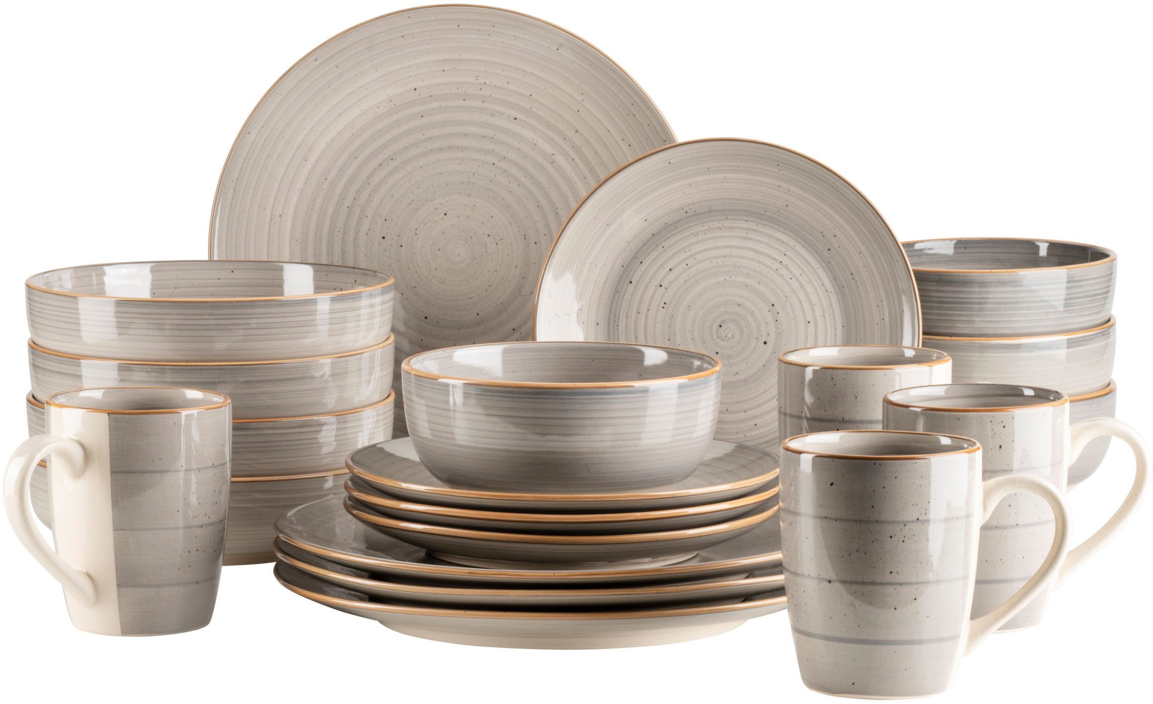 MÄSER Комбинированное обслуживание VALMERA, Geschirr Set, Steinzeug (20-tlg), 4 Personen, Steinzeug