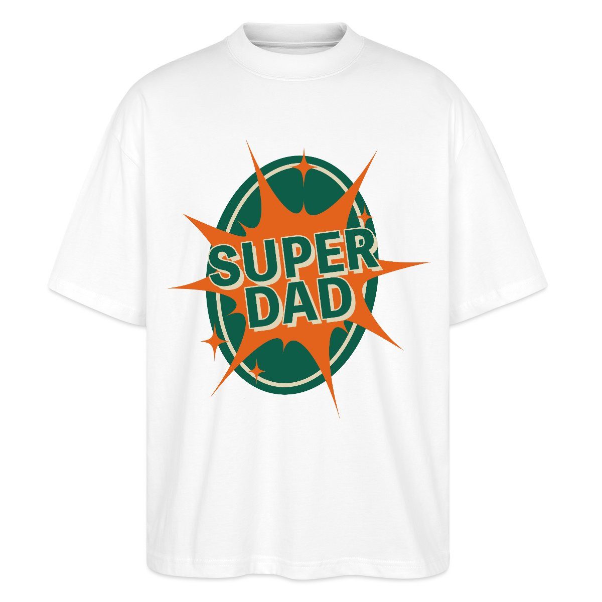 T-Shirt Super Dad Comic Style Heldenhaftes Vater Motiv Oversize Unisex T-Shirt