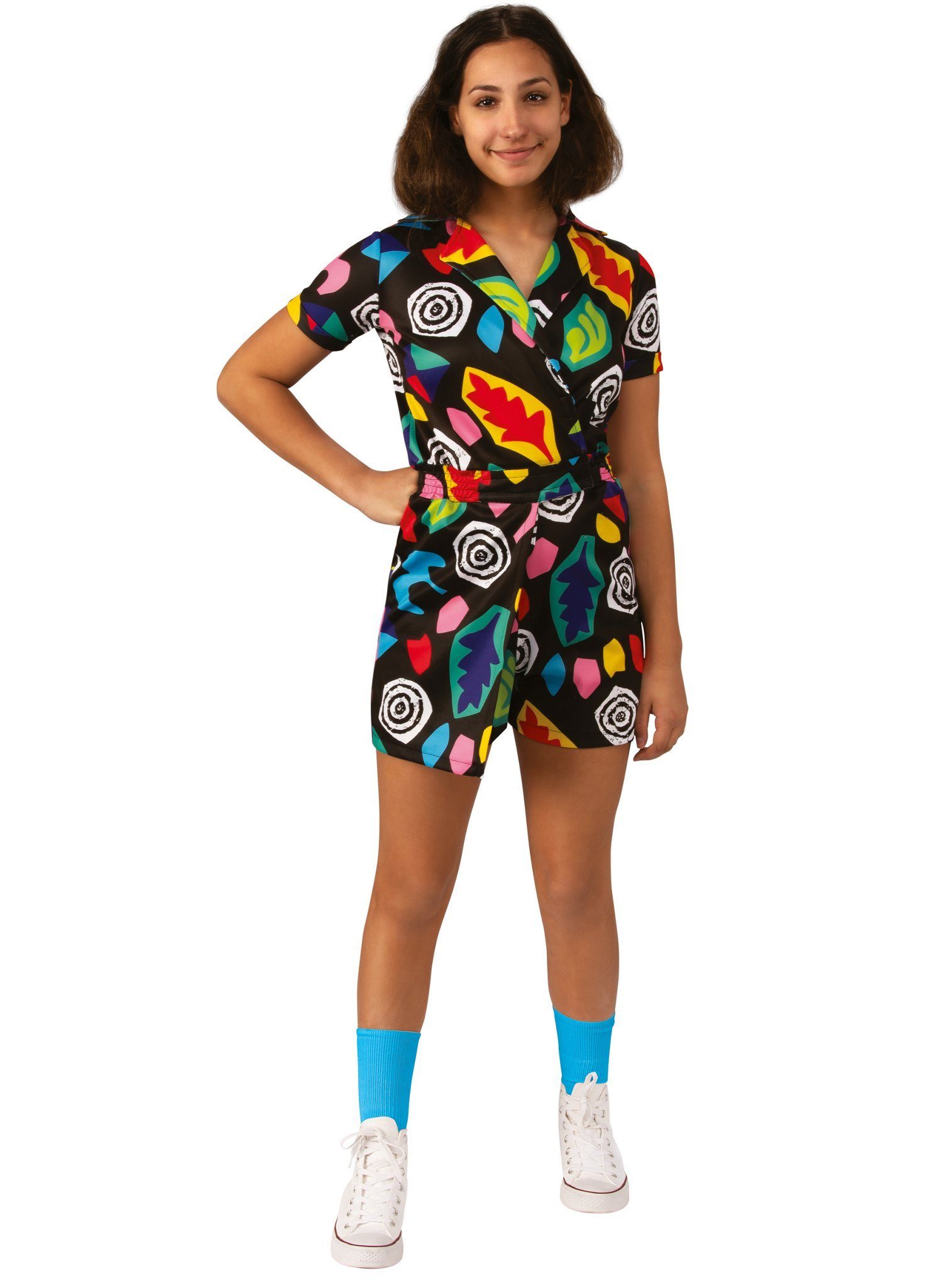 Rubie´s Kostüm Stranger Things Eleven Kaufhaus Kostüm, Elfies farbenfrohes  Shopping Mall-Kleid aus der Netflix-Serie