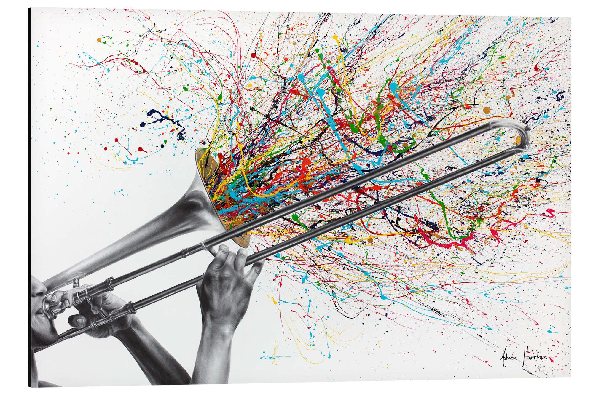Posterlounge Wandbild Solo Posaune, Ashvin Harrison 2016-2022 Collection, erhältlich als Poster, Leinwandbild, Wandsticker oder Acrylglasbild