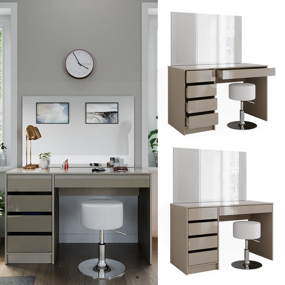 Vicco Schminktisch Sherry, Greige, 120 cm günstig online kaufen