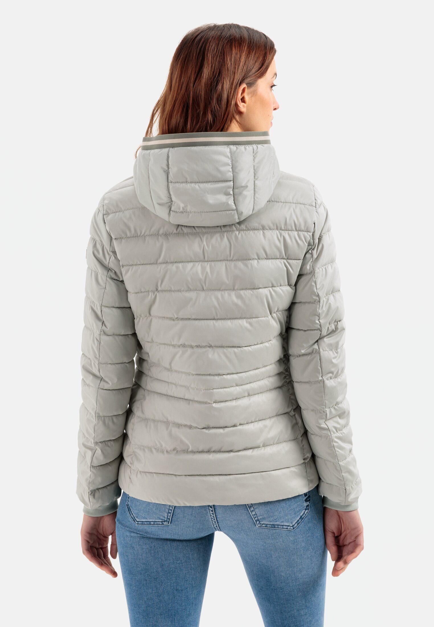 camel active Steppjacke mit Grau abnehmbarer Kapuze