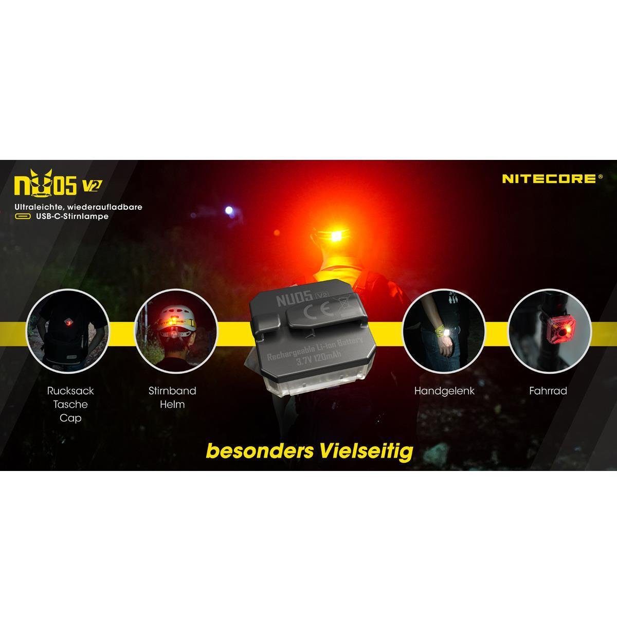 Nitecore LED V2 NU05 Taschenlampe Signalleuchte -