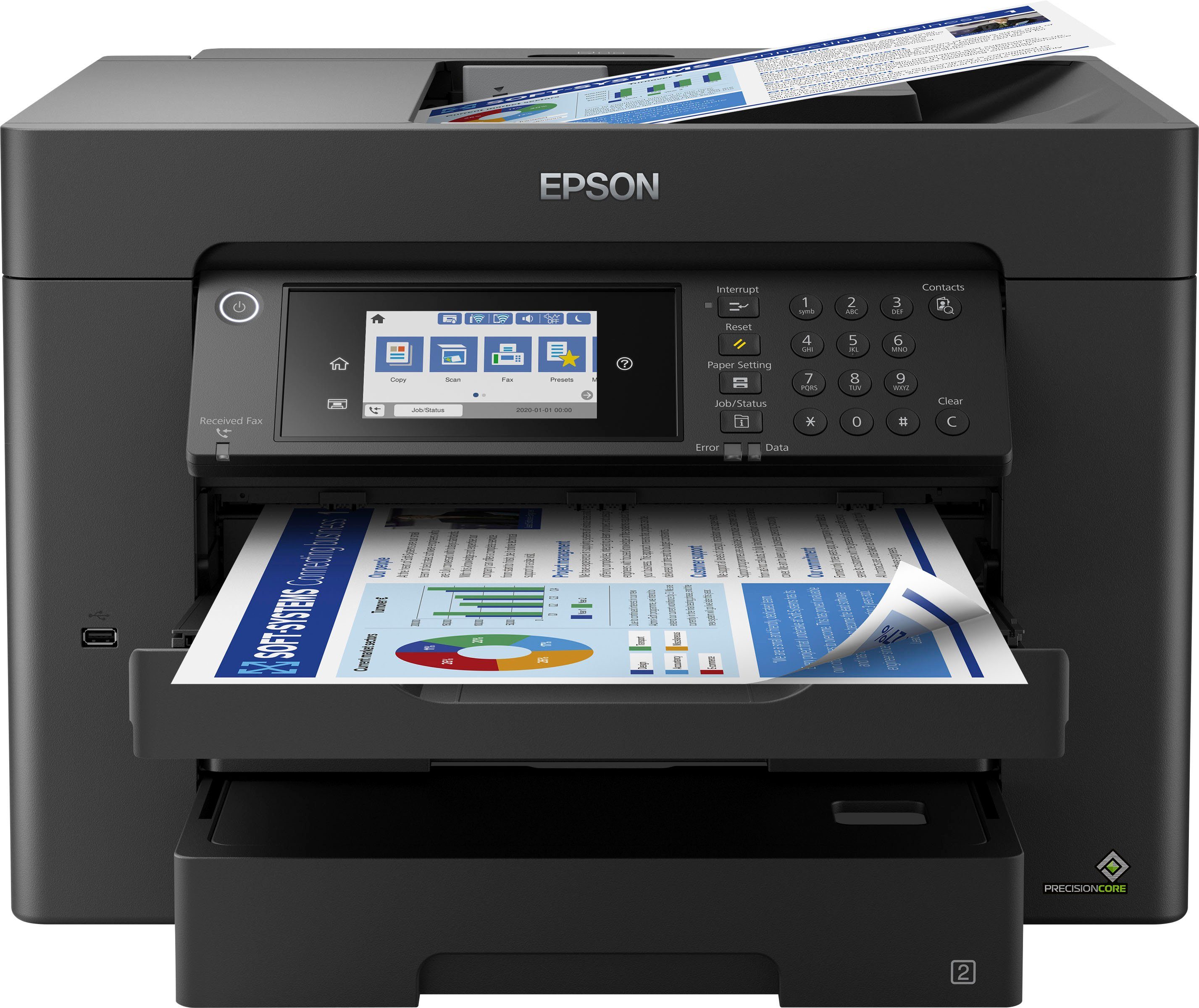 Epson WorkForce WLAN WF-7840DTWF (Wi-Fi) (LAN (Ethernet), Multifunktionsdrucker,