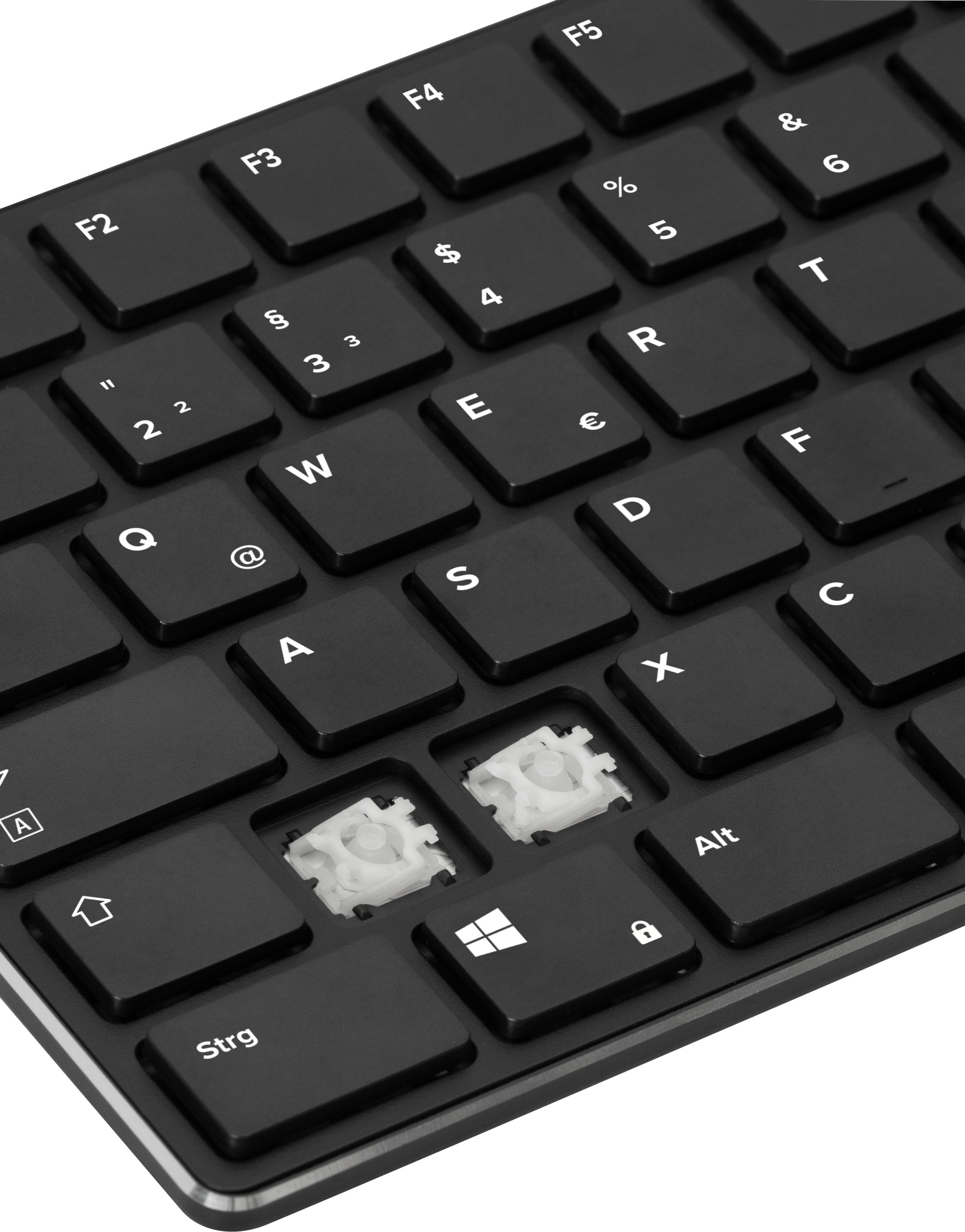 Speedlink RIVA Slim Metall Keyboard - DE Layout - Tastatur (150cm Kabellänge)