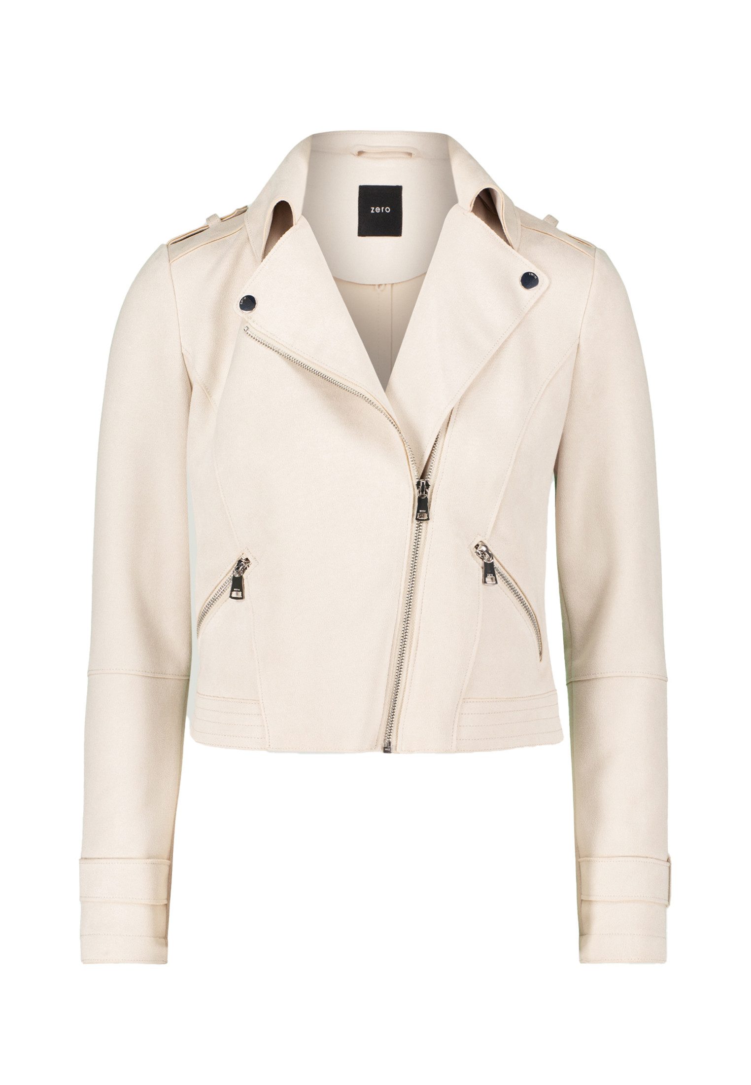 Zero Bikerjacke Damen Bikerjacke in Veloursleder-Optik günstig online kaufen