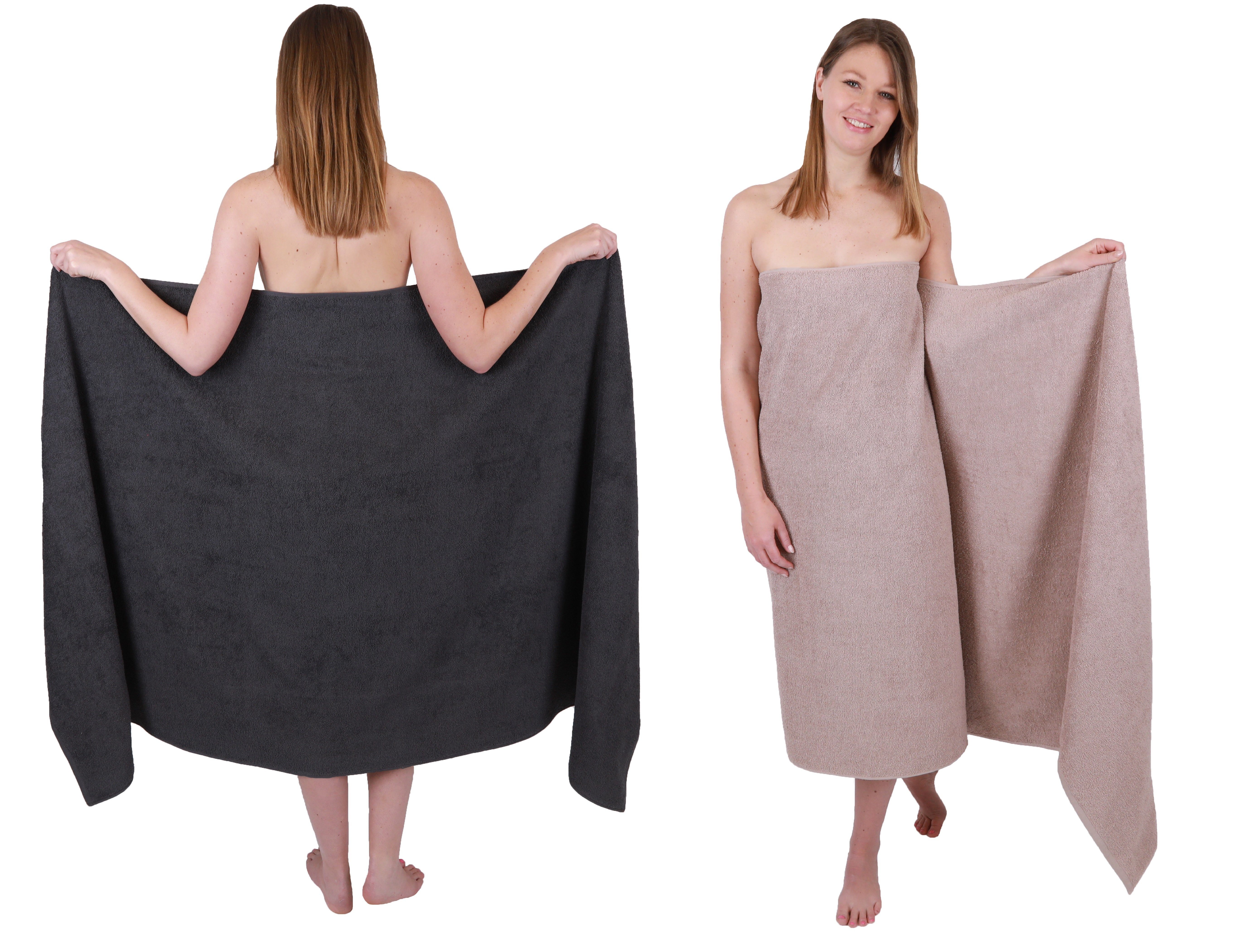 Betz Badetuch 2 Stück Badetücher groß XXL Berlin 100 x 200 cm Badetuch Saunatuch, 100% Baumwolle (2 Stück, 2-St)