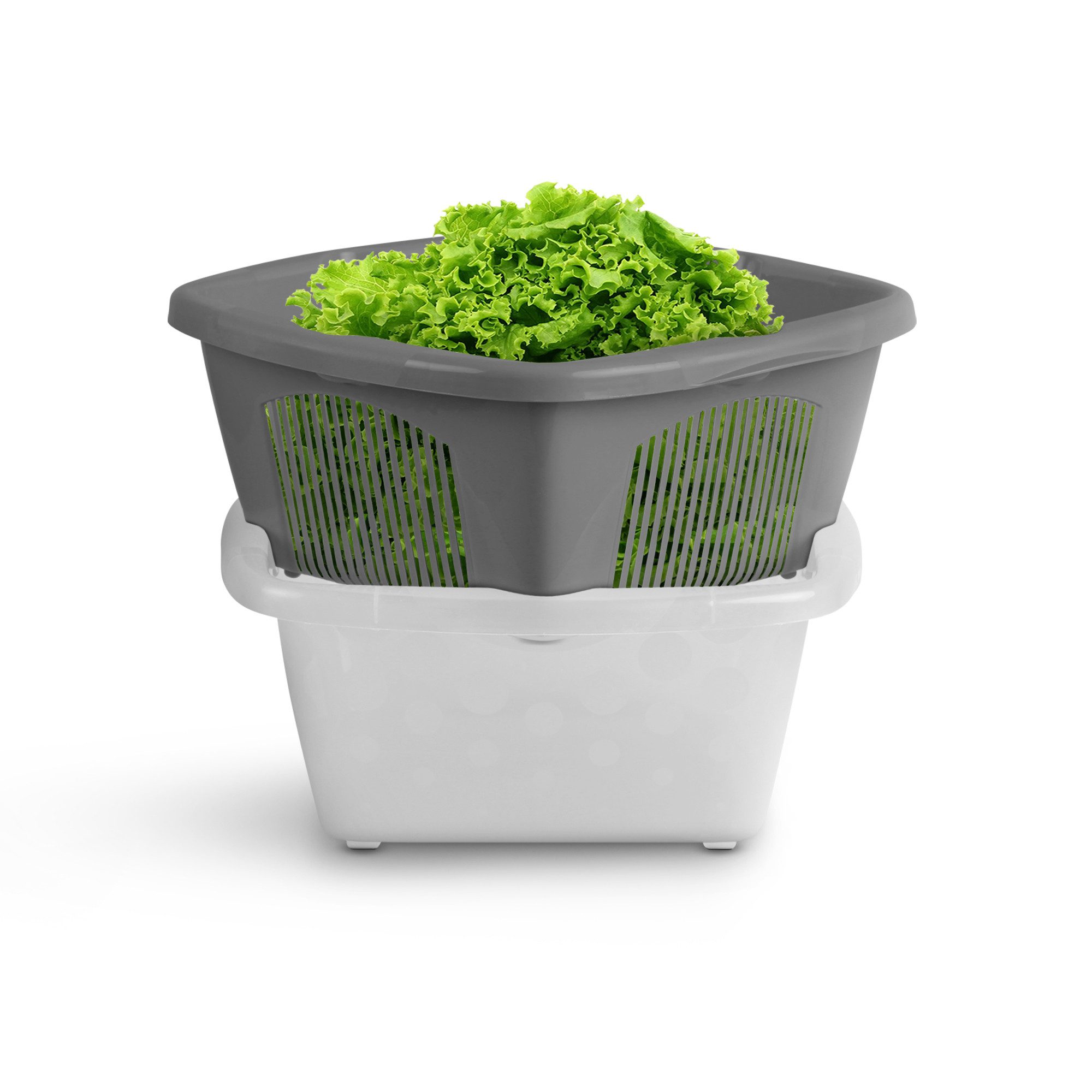 ProHome Küchensieb Stapelbares Sieb, Kunststoff BPA Frei, (Schüssel + Sieb), 2 in 1 Küchensieb Nudelsieb Abtropfsieb inkl. Schale Lebensmittelecht