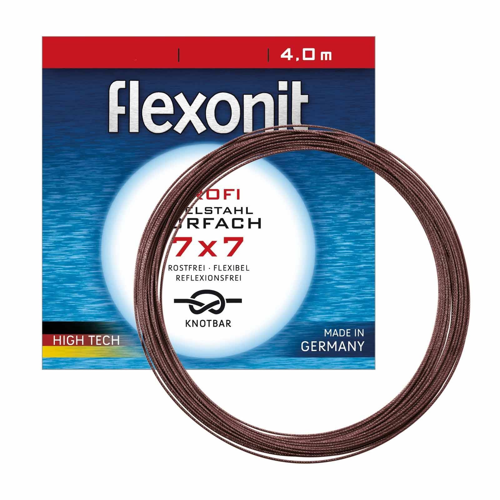 Stahlvorfach Flexonit flexonit + Angelset komplett Feederrolle), 7x7 0,27mm passende Quetschhülsen