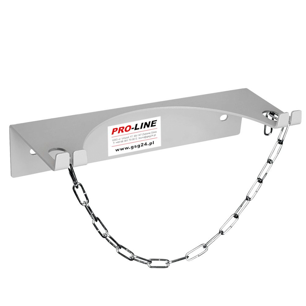 PRO Line Wandhalter Gasflaschenhalterung Flaschenhalter Wandkonsole, (Spar-Set, 1-St., 33 x 13 x 9 cm stabil), Sicherungskette, 3 mm Blech, pulverbeschichtet
