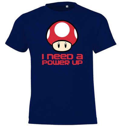 Youth Designz T-Shirt Pilz "I need a Power Up" Kinder T-Shirt mit lustigem Frontprint