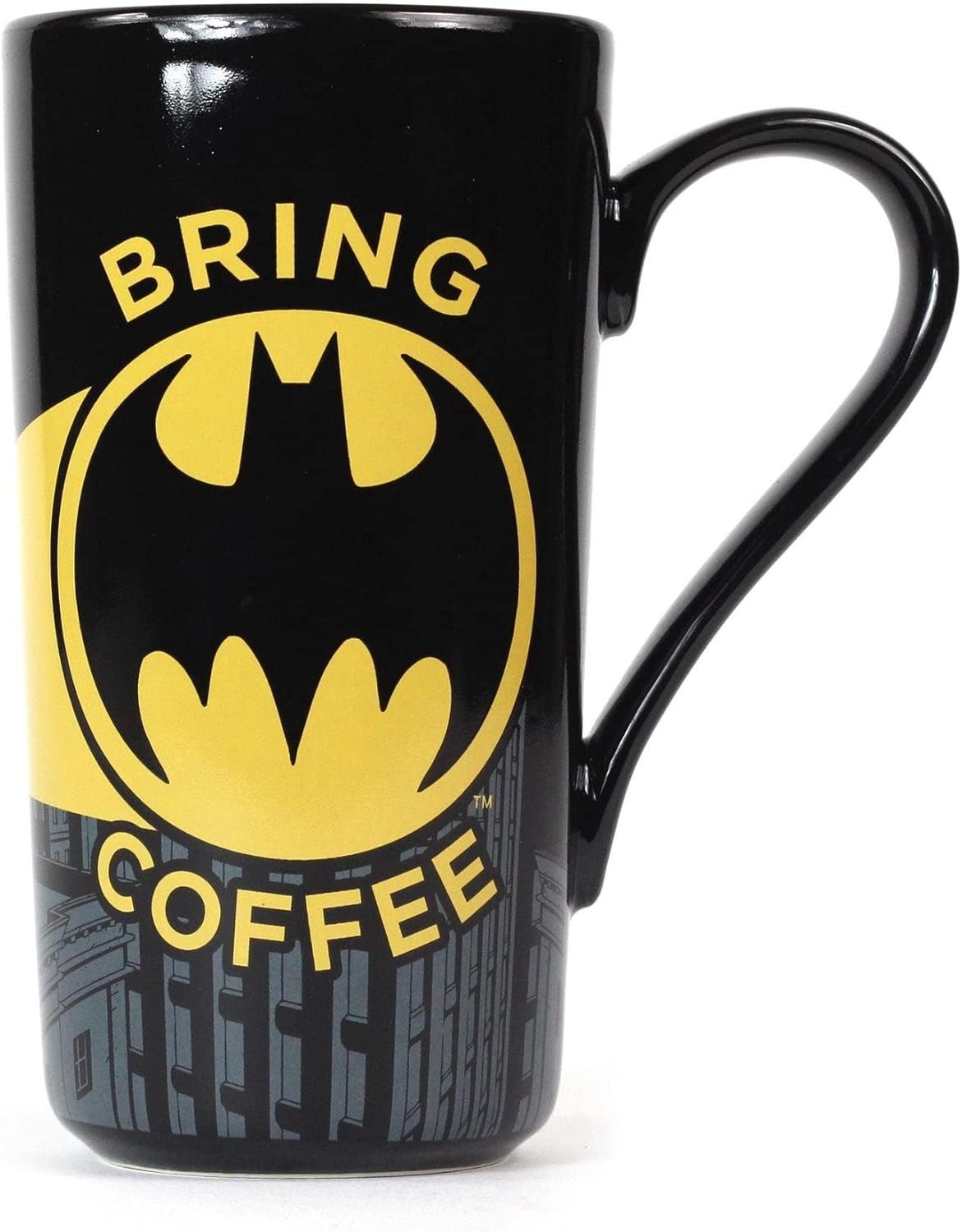 Half Moon Bay Latte-Macchiato-Tasse Batman Latte-Macchiato Tasse Bring Coffee, 1-tlg., Offiziell lizenziertes DC Comics / Batman Produkt