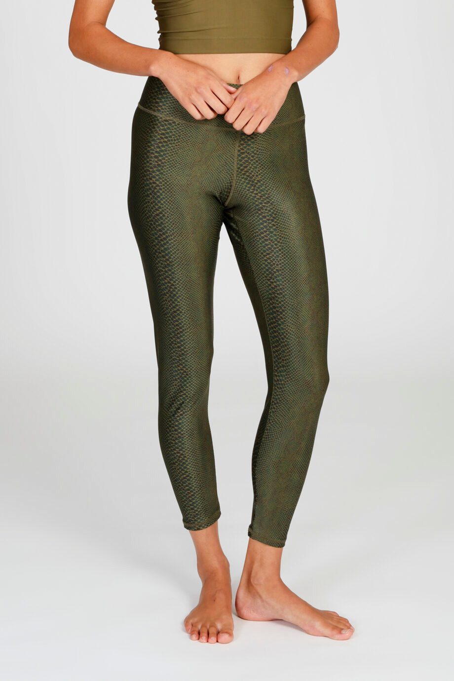 7/8-Leggings Lux Leggings olive snake
