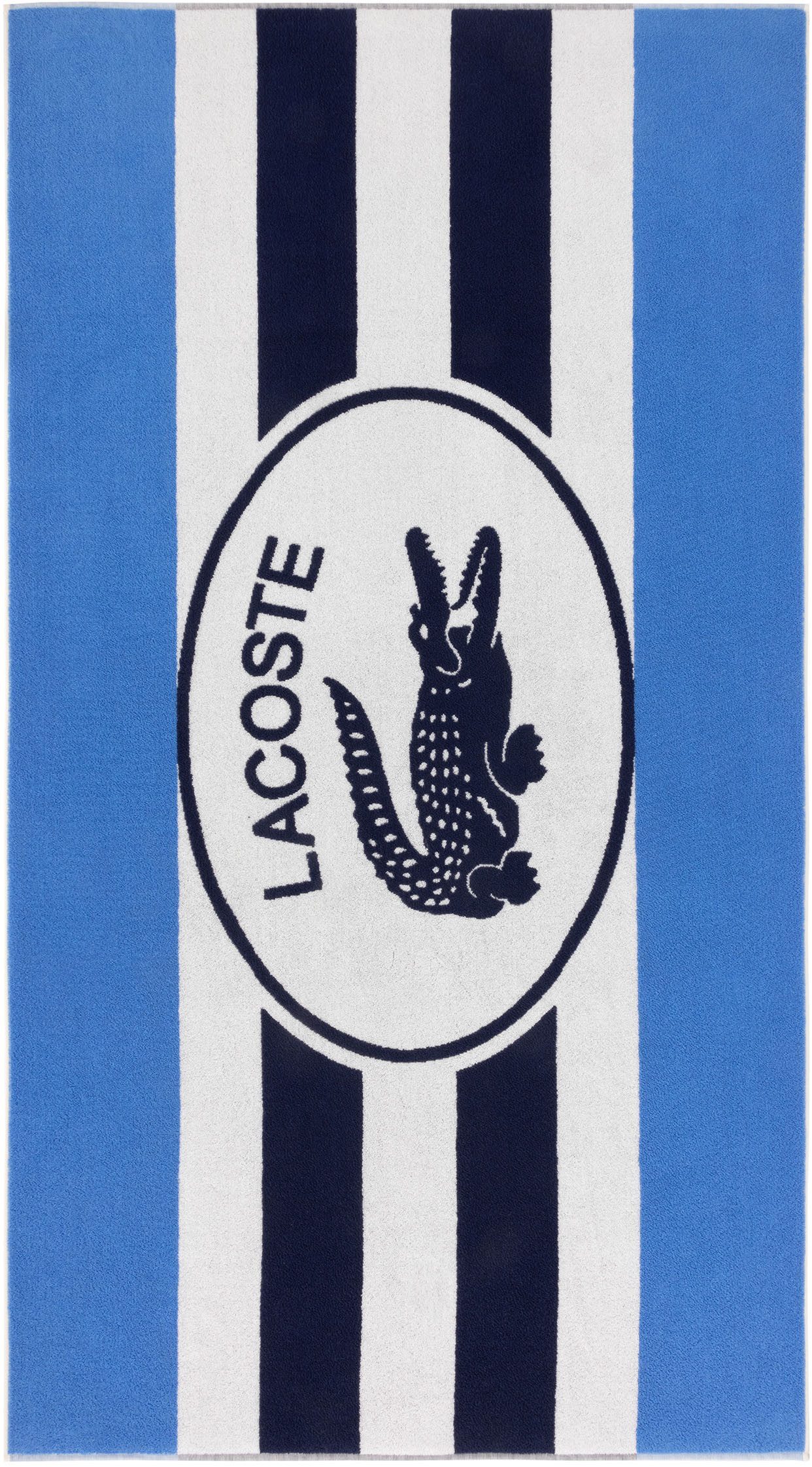 Lacoste Strandtuch BADGE, Frottier (1-St), mit Label-Applikationen