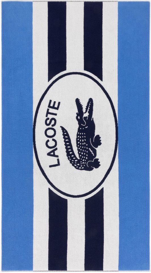 Lacoste Strandtuch BADGE, Frottier (1-St), mit Label-Applikationen