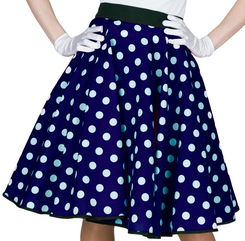 Funny Fashion Kostüm Tellerrock mit Halstuch - Blau Weiß