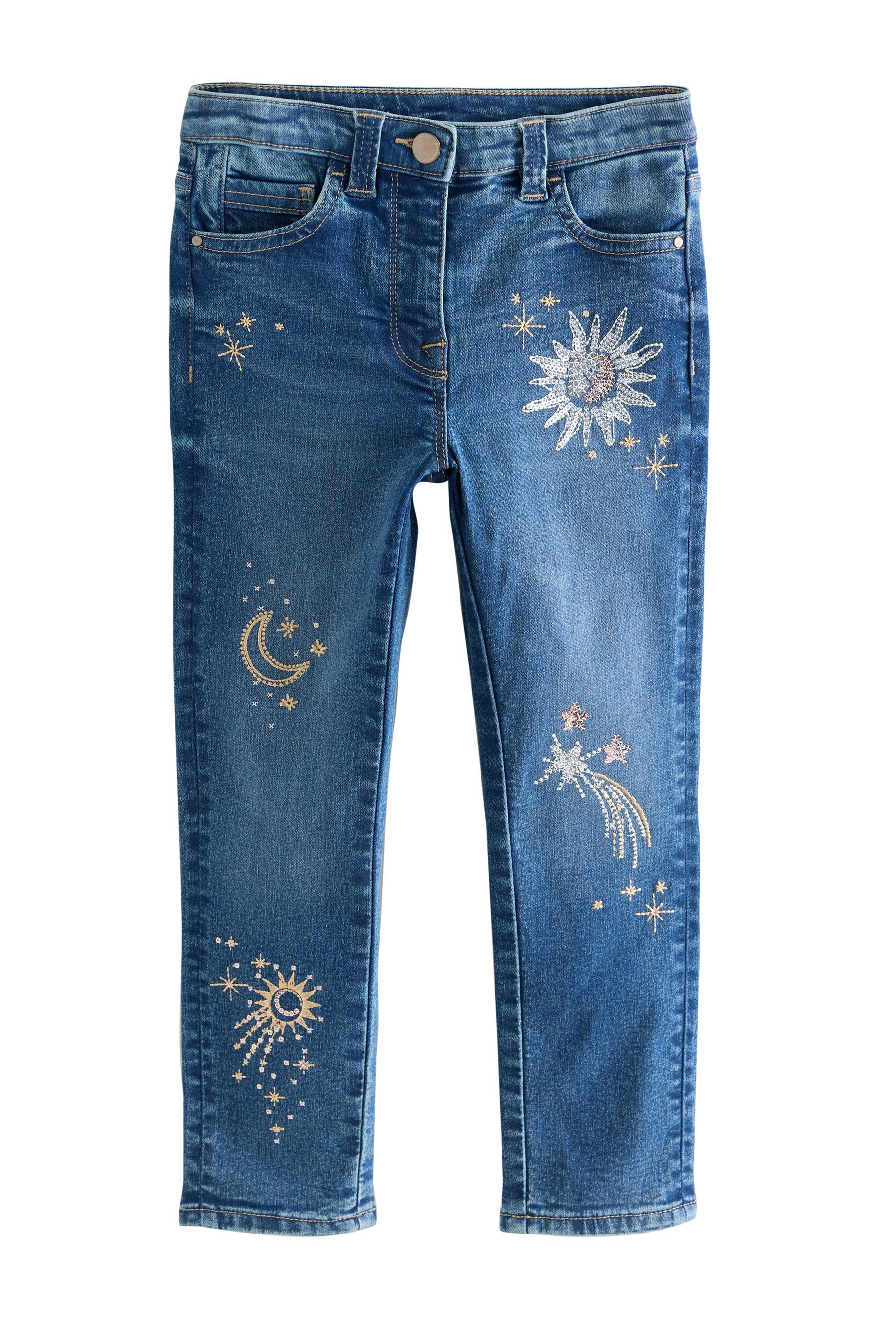 Next Skinny-fit-Jeans Bestickte Skinny Jeans (1-tlg)