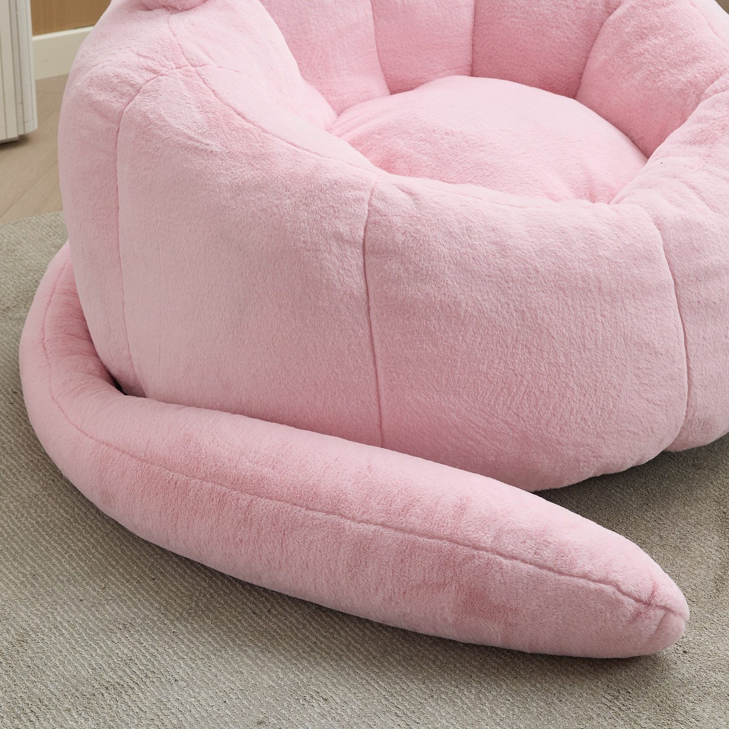 ANYSUN Sitzsack Großer Sitzsack für Erwachsene, Katzenförmiges Sofa (Lesesessel mit langem Tai Erwachsene Beanbag Sofa), Kompakt-Sofa,Geeignet für Wohnzimmer, S – Bild 5 von 5