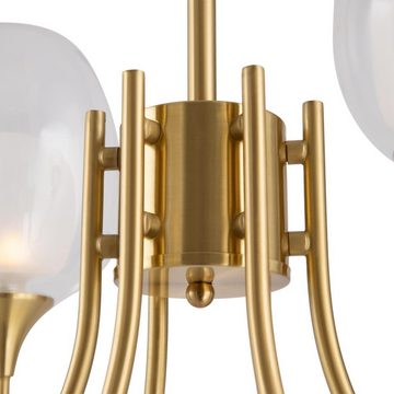 click-licht Deckenleuchte Deckenleuchte Aura in Gold und Transparent E14 6-flammig, keine Angabe, Leuchtmittel enthalten: Nein, warmweiss, Deckenlampe, Deckenbeleuchtung, Deckenlicht