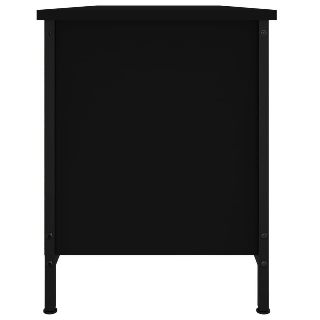 Schwarz Holzwerkstoff Türen TV-Schrank furnicato mit 102x35x45 cm