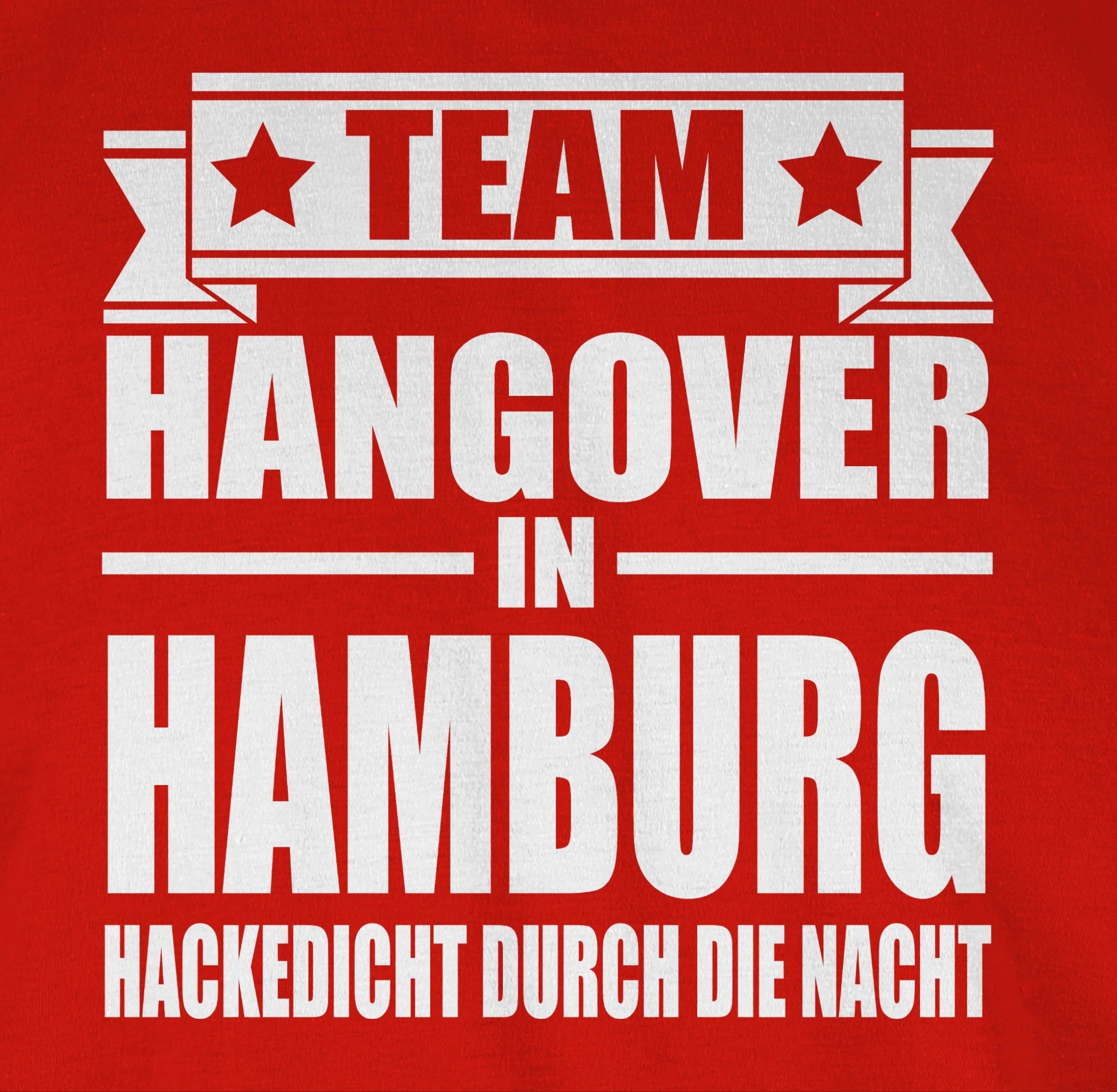 in JGA Rot T-Shirt Shirtracer Hangover Hamburg Team 3 Männer