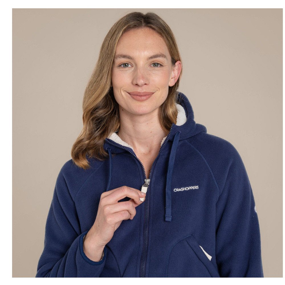 Craghoppers Trekkingjacke Craghoppers - flauschige Stretch Fleece Jacke Kapuze Grainne, blue