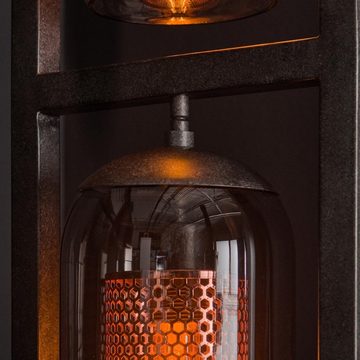 famlights Stehlampe, Stehleuchte Mio in Altsilber und Rauchglas E27 4-flammig, keine Angabe, Leuchtmittel enthalten: Nein, warmweiss, Stehlampe, Standlampe