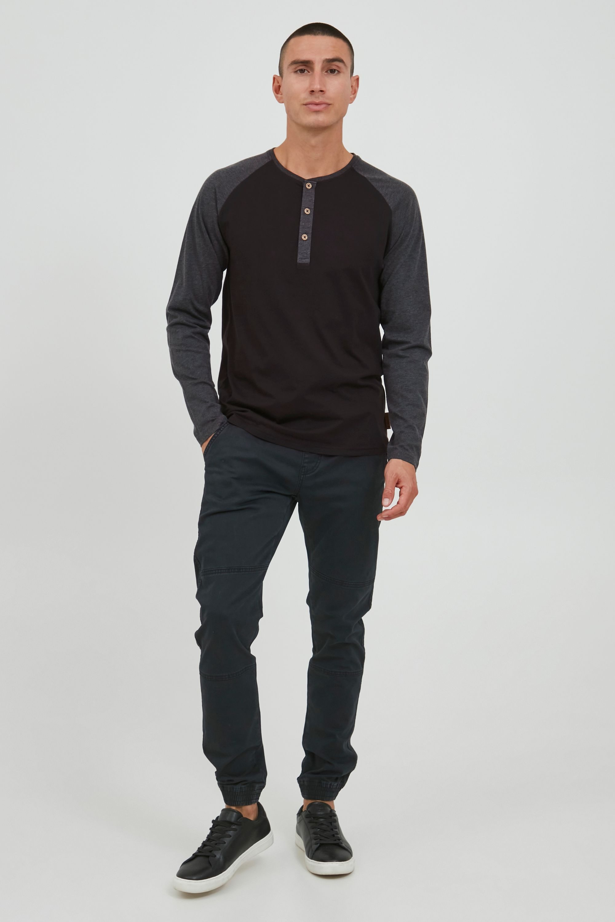 Indicode Rundhalsshirt IDWinston Longsleeve im Baseball-Look günstig online kaufen