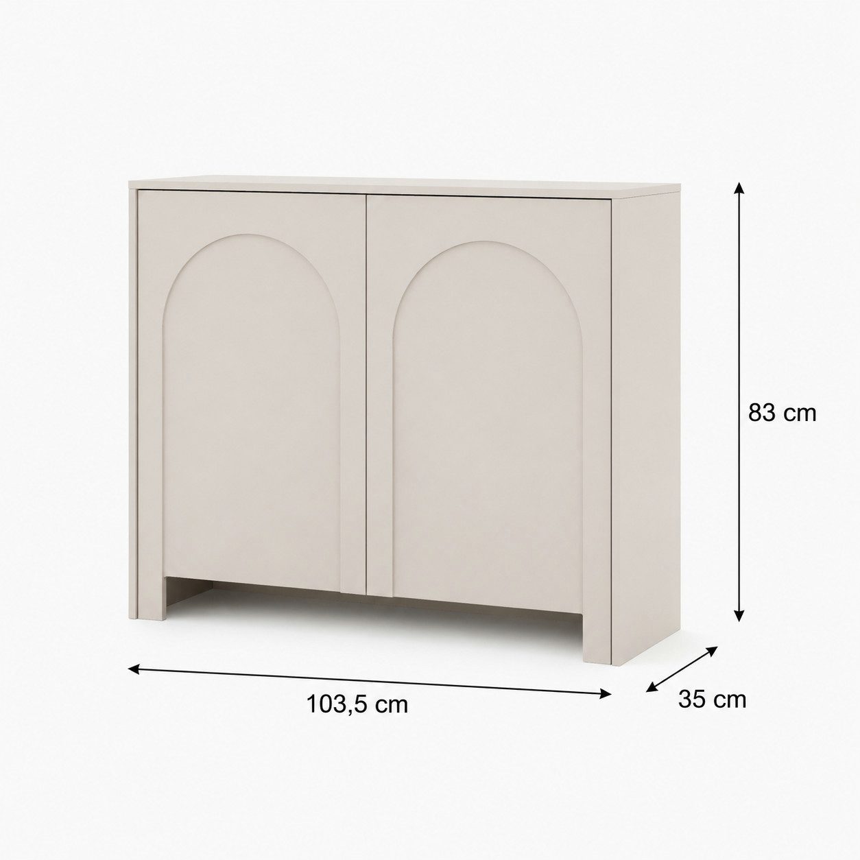 Prima-Online Kommode Sideboard Vento Kaschmir, Breite: 103,5 cm/Höhe: 83 cm/ Tiefe: 35 cm