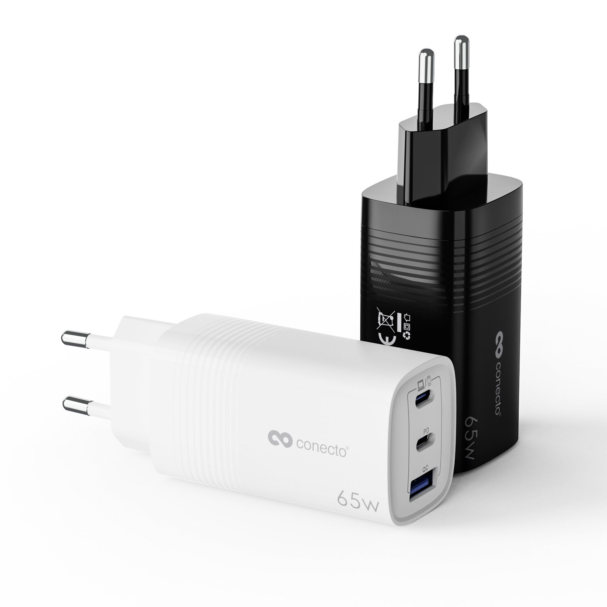 conecto USB-C Ladegerät, USB-Netzteil, GaN Schnellladegerät, Handy-Ladegerät USB-Ladegerät