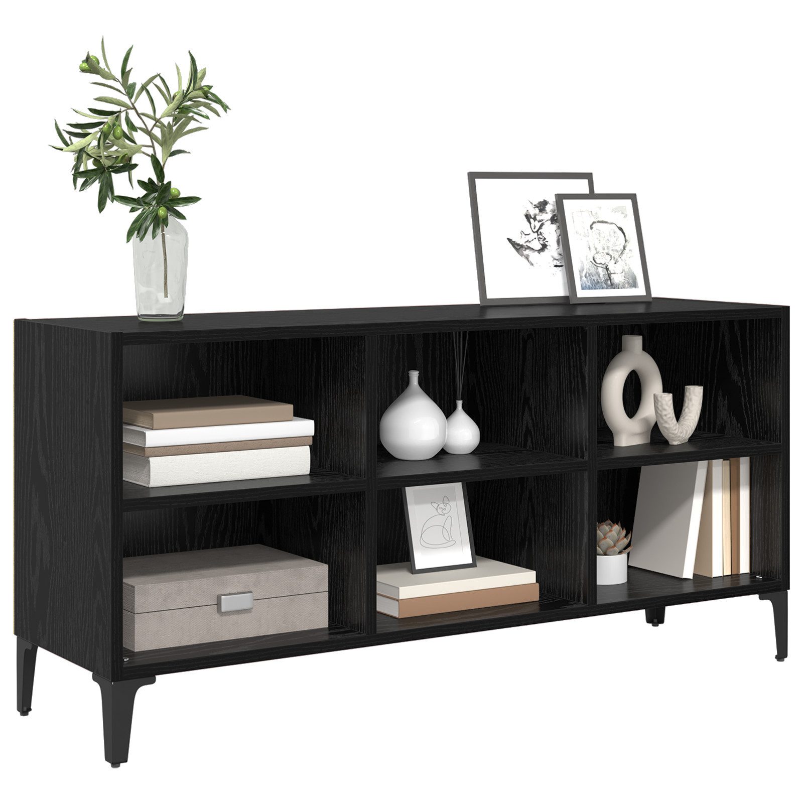 vidaXL TV-Schrank Schwarzer Eichen TV Stand günstig online kaufen