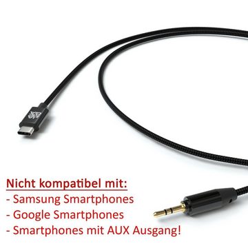 JAMEGA USB-C auf AUX Klinken Kabel 3,5mm Adapterkabel für Handy & Audiogeräte Audio-Kabel, Aux Klinkenstecker, Klinkenstecker (1000 cm)
