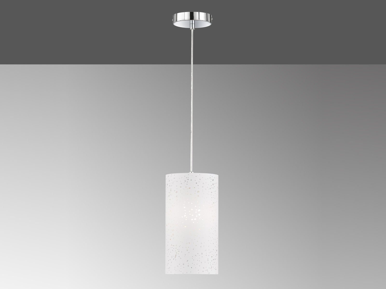 FISCHER & HONSEL LED Pendelleuchte, Dimmfunktion, LED wechselbar, Warmweiß, Designklassiker einflammig hängend Stoff Hängelampenschirm klein Ø16cm