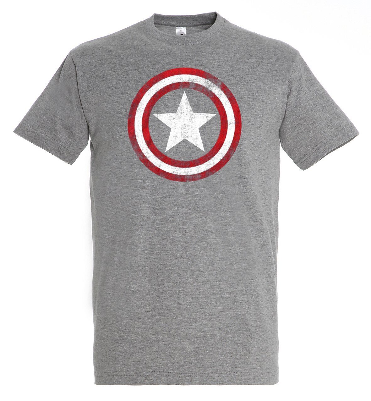 Youth Designz T-Shirt Vintage America Herren T-Shirt mit trendigen Frontprint Grau