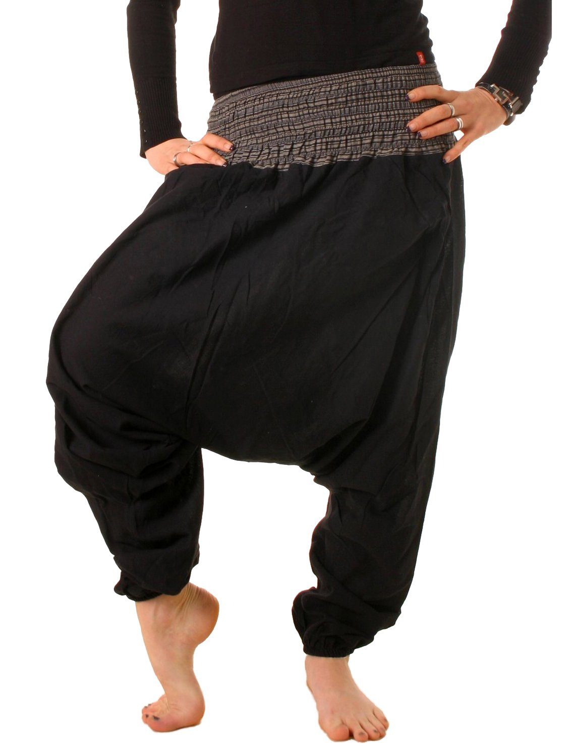 Vishes Haremshose Luftige Sommerhose Haremshose Pluderhose Baggahose, Yogah günstig online kaufen