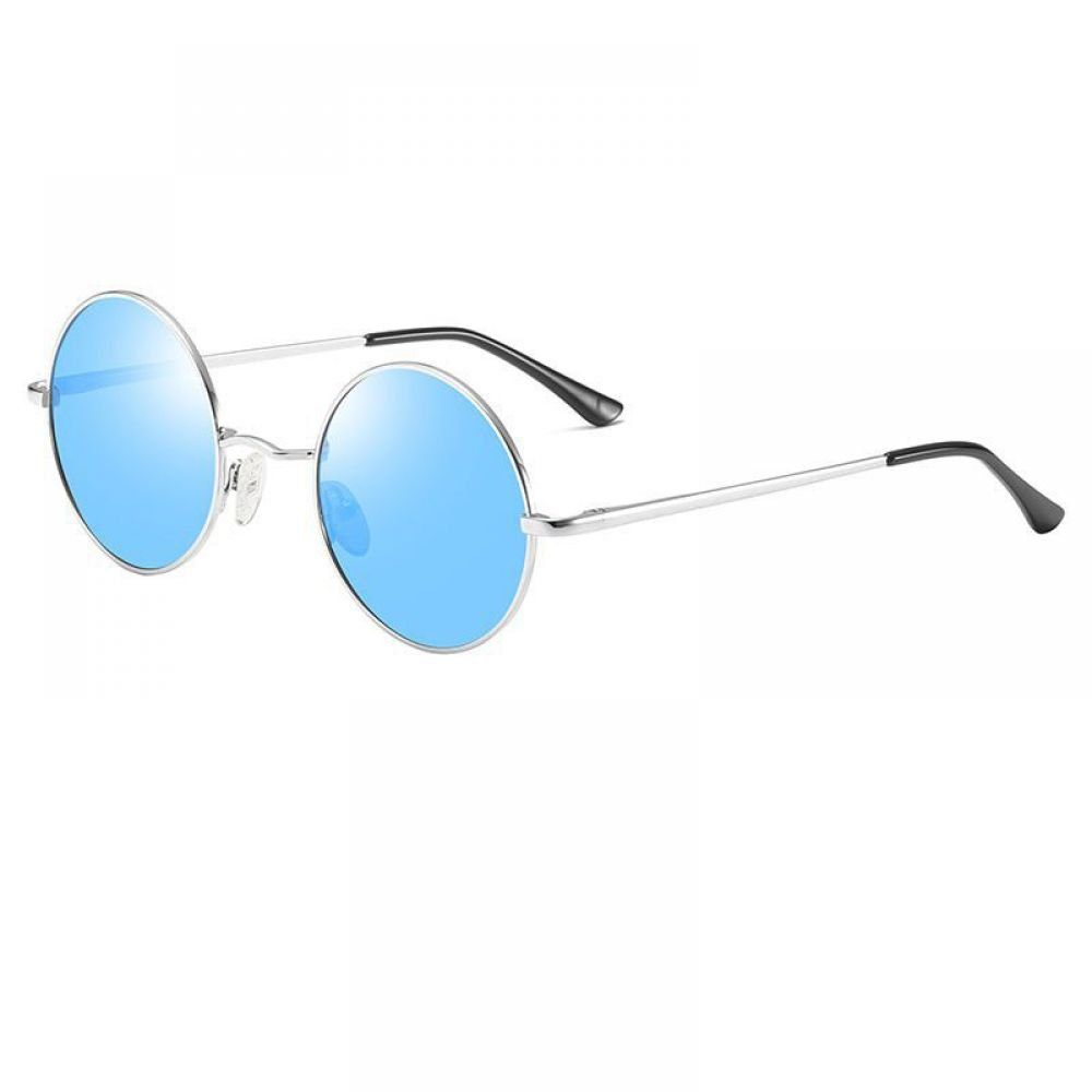 GelldG Sonnenbrille Sonnenbrille-Herren-Damen-Rund-Polarisiert  Sonnenbrillen Runde Brille