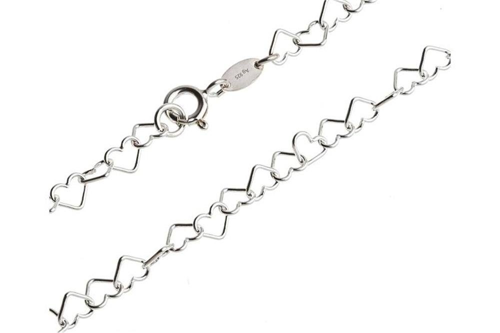 Silberkettenstore Silberarmband Armband Herzen - 925 Silber, Länge wählbar günstig online kaufen