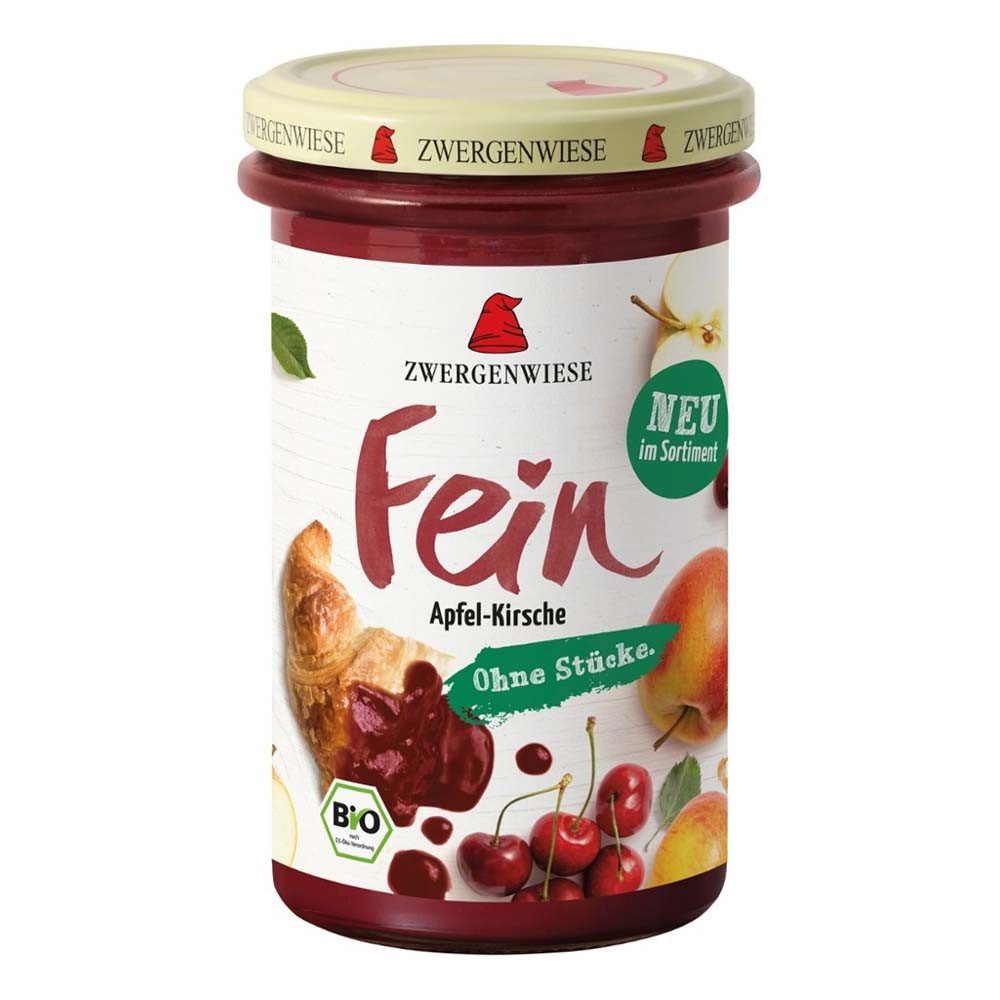 Zwergenwiese Fruchtaufstrich Fein Fruchtaufstrich - Apfel-Kirsche 280g