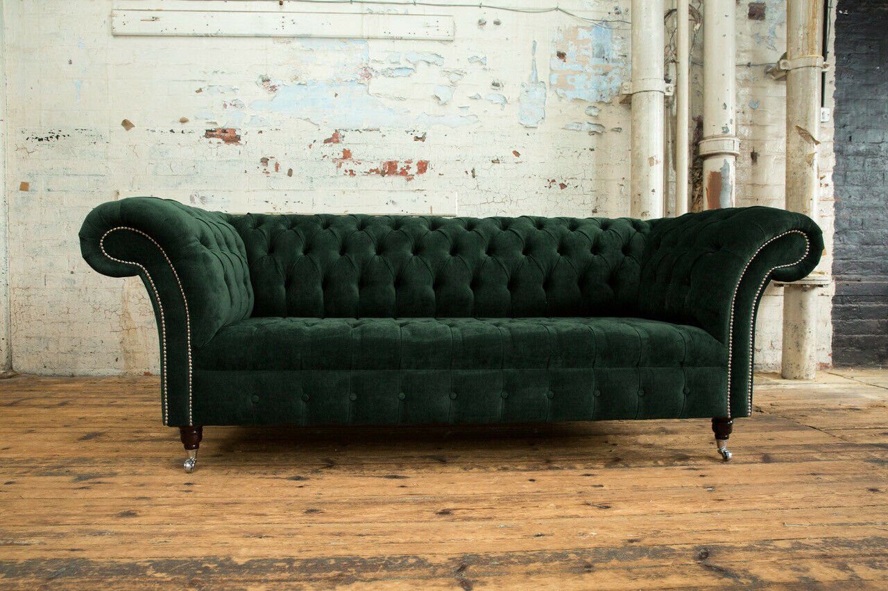 JVmoebel Chesterfield-Sofa, Chesterfield 3 Sitzer Sofa Sofa cm Design Couch 225