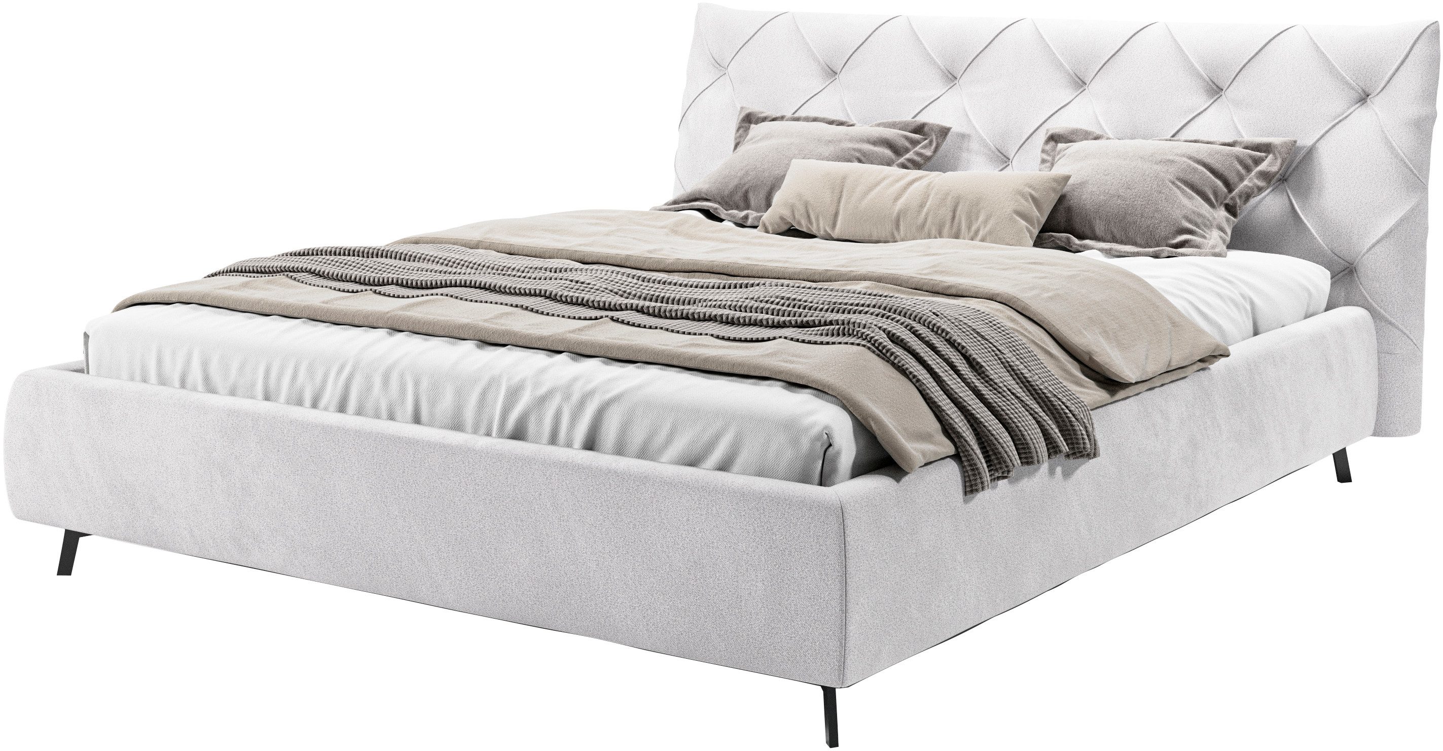 Home affaire Polsterbett Elloree, in 4 Breiten bis 200cm, auch in Leder, Kopfteilhöhe 105 cm, belastbar bis 280 kg, auch in Überlänge 220cm