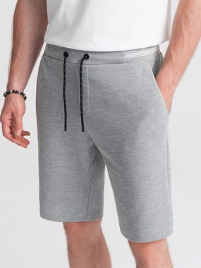 OMBRE Sweatshorts Herrenstrickshorts mit dekorativem Gummibund