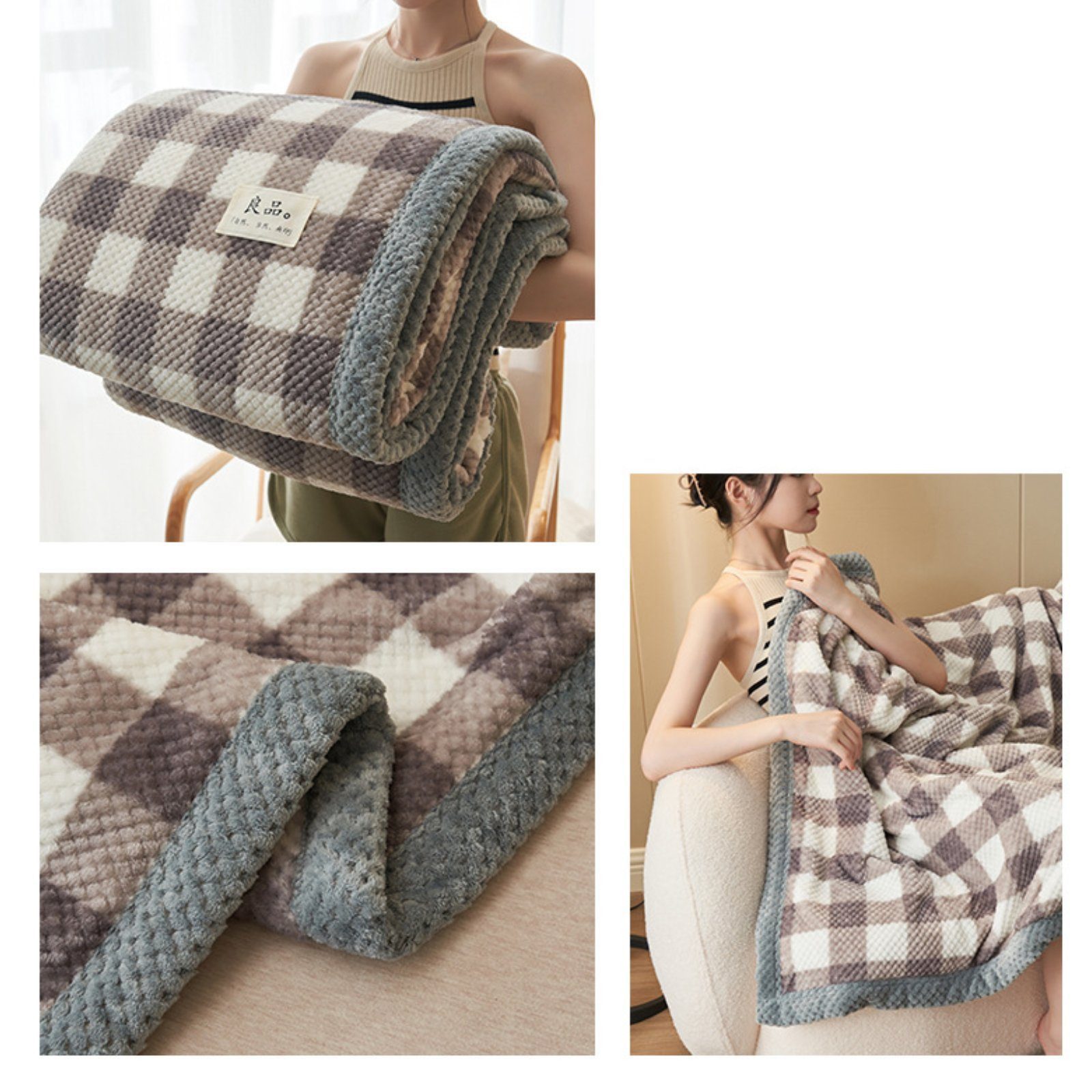 BYSURE Tagesdecke, Coral-Fleece, Warm Sofadecke, Kuscheldecke, Couch Wohnde günstig online kaufen