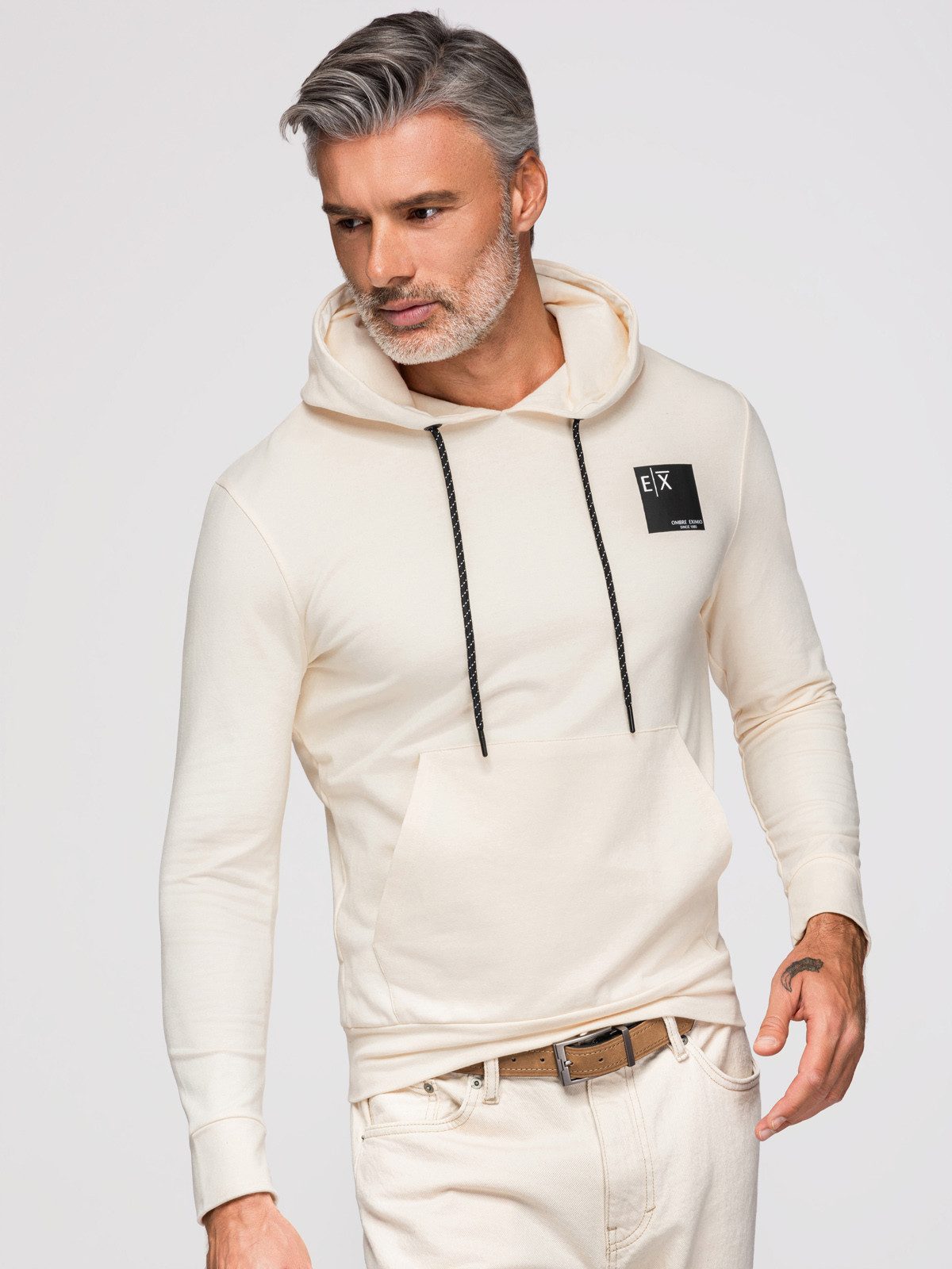OMBRE Kapuzenshirt Herren Känguru-Sweatshirt mit Kapuze